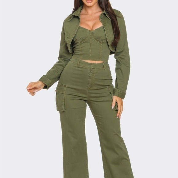 Shannel’s Closet Pants - Crop Jacket 3pcs Set